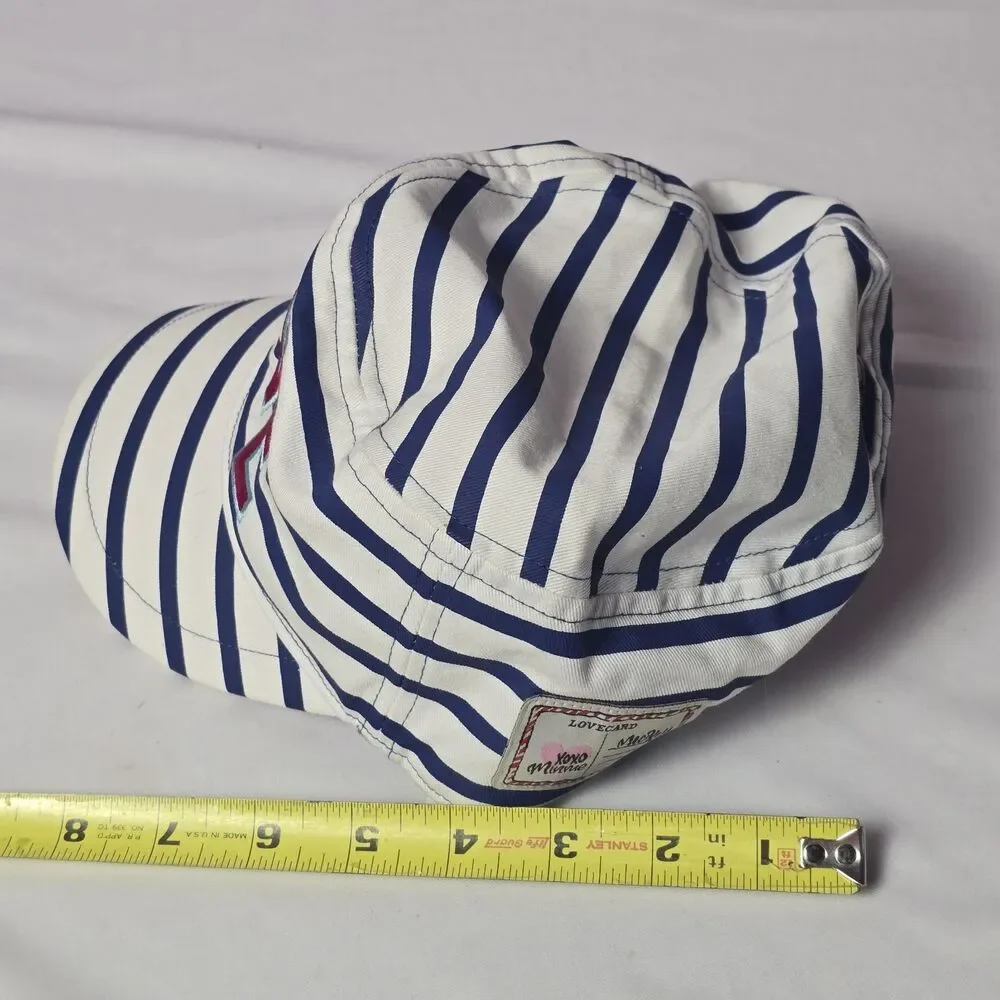 Disney Parks Striped‎ LOVE Mickey Minnie Mouse Stripes Adult Cadet Hat Cap